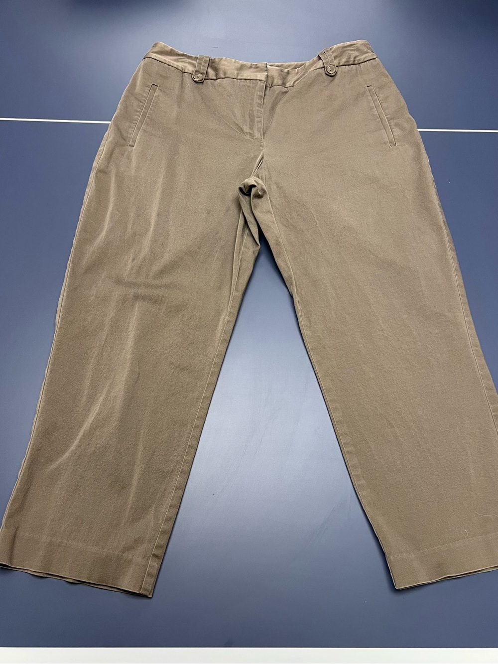 LOFT Women's Straight-Leg Chinos in Olive-Taupe